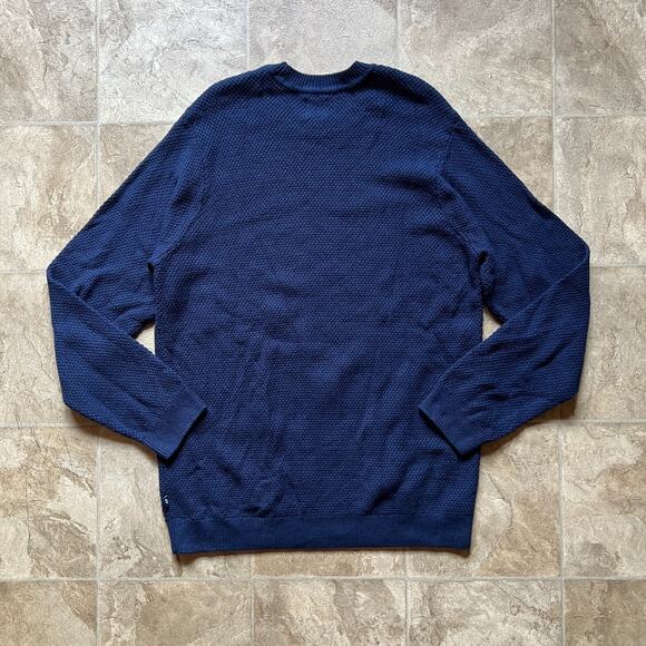 Vtg Y2K Gap Mens Sweater L Navy Blue Crewneck Classic Minimalist Preppy Basic - Picture 4 of 7